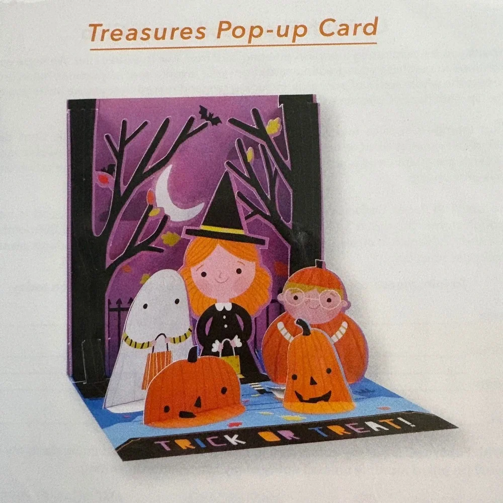 2 Pop‎ Up Halloween Greeting Cards - Skeleton Cats & Doorstep Trick Treat